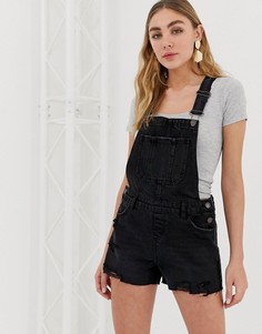 Черный джинсовый комбинезон New Look - Черный