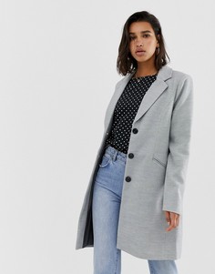 Пальто узкого кроя на пуговицах Vero Moda - Серый