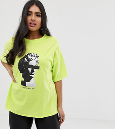 Футболка с принтом ASOS DESIGN Curve - Зеленый