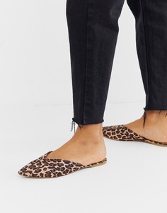 Остроносые мюли с леопардовым принтом Pieces - Мульти