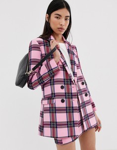 Блейзер в клетку ASOS DESIGN strawberry - Мульти