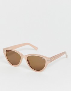 Солнцезащитные очки кошачий глаз Quay Australia Rizzo - Кремовый