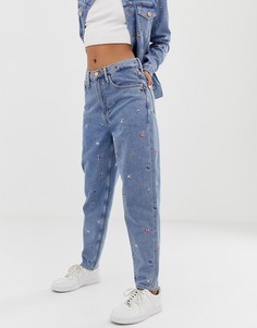 Суженные книзу джинсы в винтажном стиле с завышенной талией Tommy Jeans - Синий