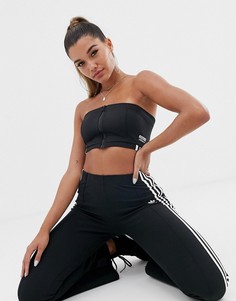 Черный топ-бандо с тремя полосками adidas Originals x Kylie Jenner - Черный