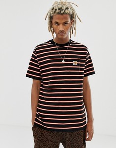 Черная футболка в полоску с карманом Carhartt WIP - Черный