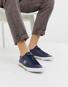 Темно-синие кожаные кроссовки Fred Perry Underpsin - Темно-синий