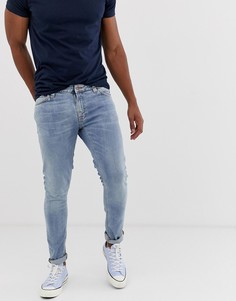 Голубые джинсы скинни Nudie Jeans Co Lin - Синий