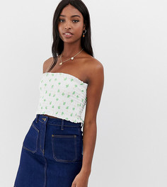 Топ-бандо со сборками и пальмовым принтом ASOS DESIGN Tall - Мульти