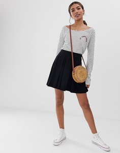 Мини-юбка со складками ASOS DESIGN - Черный