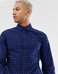 Рубашка цвета индиго в клетку Tommy Jeans - Синий