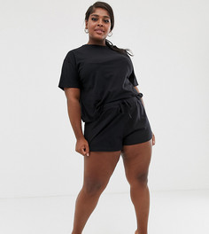 Комбинируемые трикотажные пижамные шорты ASOS DESIGN Curve - Черный