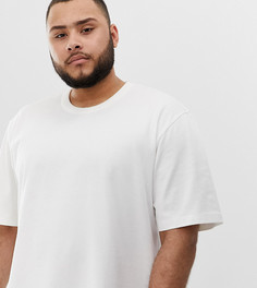 Белая плотная футболка свободного кроя ASOS WHITE Plus - Белый