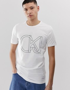 Футболка с принтом Calvin Klein Jeans - Белый