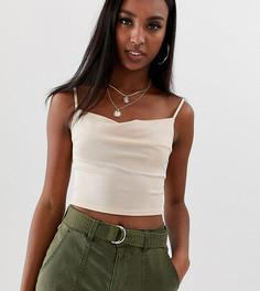 Топ с драпировкой ASOS DESIGN Tall - Кремовый