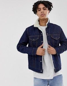 Куртка с искусственным мехом Levis - rockridge dark wash - Синий Levis®