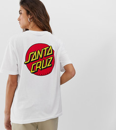 Белая футболка с принтом Santa Cruz - Белый