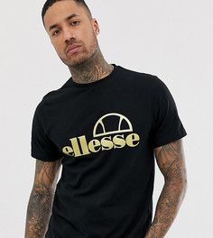 Черная футболка с логотипом металлик Ellesse Marco эксклюзивно на ASOS - Черный