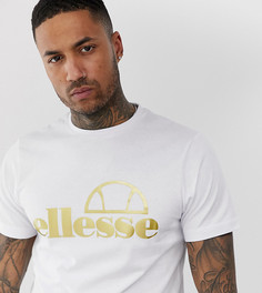 Белая футболка с логотипом металлик Ellesse Marco эксклюзивно на ASOS - Белый