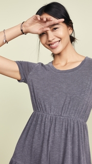 SUNDRY Peasant Midi Dress