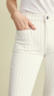 FRAME Le Bardot Crop Flare Raw Edge Jeans