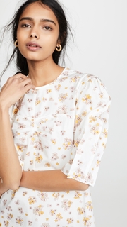 See by Chloe Puff Sleeve Floral Dress
