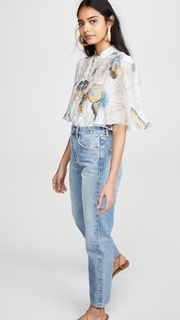 See by Chloe Printed Puff Sleeve Blouse