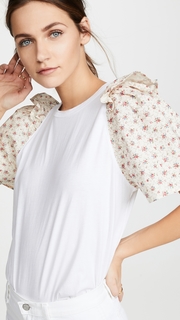 Clu Flower Print Sleeve Top
