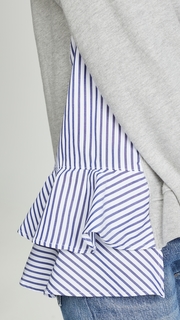 Clu Contrast Ruffle Pullover