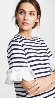 Clu Stripe T-Shirt with Ruffles