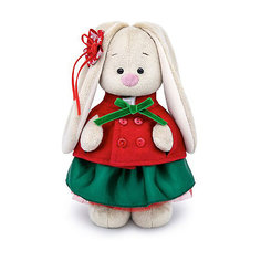 Мягкая игрушка Budi Basa Зайка Ми в красном жакете и зеленой юбке, 25 см