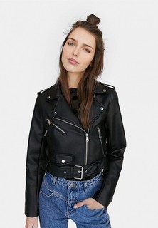 Куртка кожаная Stradivarius