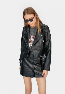 Куртка кожаная Stradivarius