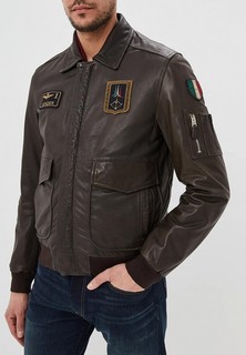Куртка кожаная Aeronautica Militare