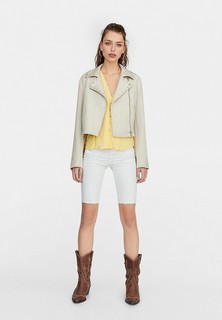Куртка кожаная Stradivarius