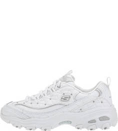 Белые кроссовки на массивной подошве Skechers