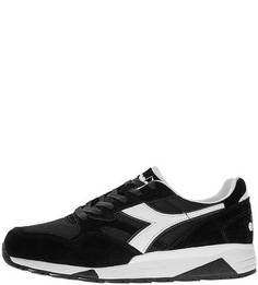 Черные кроссовки из текстиля и замши N902 S Diadora