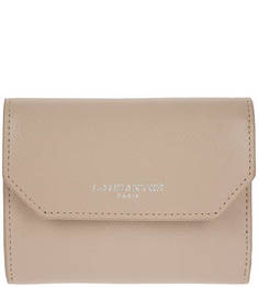 Кошелек бежевого цвета из сафьяновой кожи Lancaster