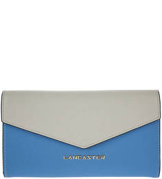 Синий кошелек из натуральной кожи Lancaster