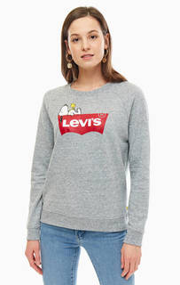 Серый свитшот с ярким принтом Levis® X Peanuts Graphic Crewneck Sweatshirt