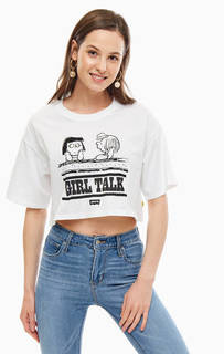 Укороченная хлопковая футболка Levis® X Peanuts Graphic Crop Slacker Tee