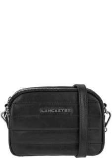 Маленькая кожаная сумка черного цвета Lancaster