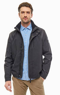 Черная куртка с нашивкой на рукаве S.Oliver