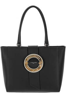 Большая кожаная сумка с оригинальным декором Lancaster