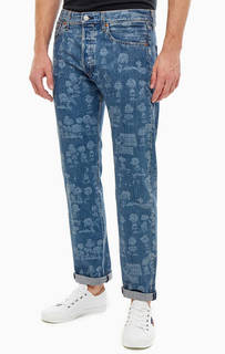 Синие джинсы с карманами Levis® X Peanuts 501® Original