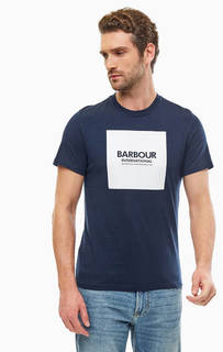 Хлопковая футболка с контрастным принтом Barbour