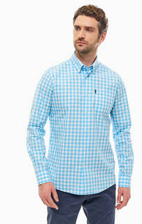 Хлопковая рубашка в клетку с карманом Barbour