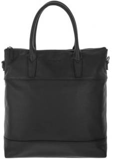 Черная кожаная сумка на молнии Lancaster