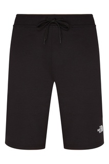 Черные хлопковые шорты с принтом The North Face