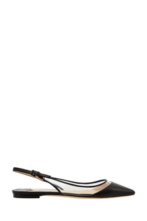 Черные туфли Erin с прозрачной вставкой Jimmy Choo