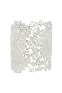 Серебристый браслет с цветочным узором Exclaim